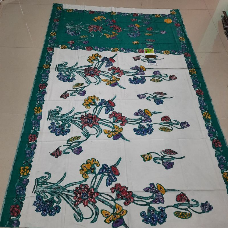 kain batik sarung pekalongan cap kombinasi tulis tlasah blok putih-3