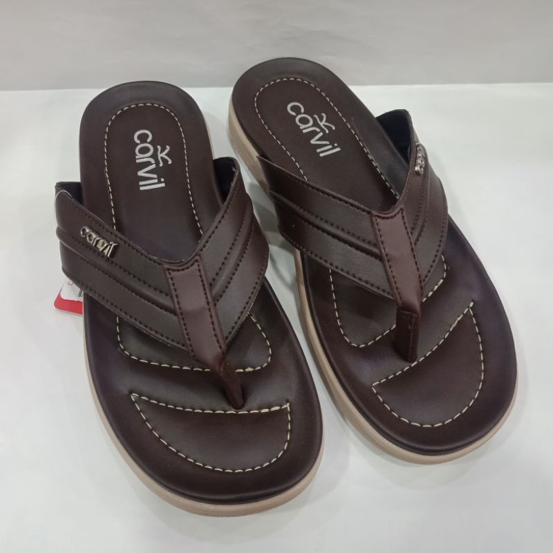 Carvil larrie 01 sandal pria brown 38-43