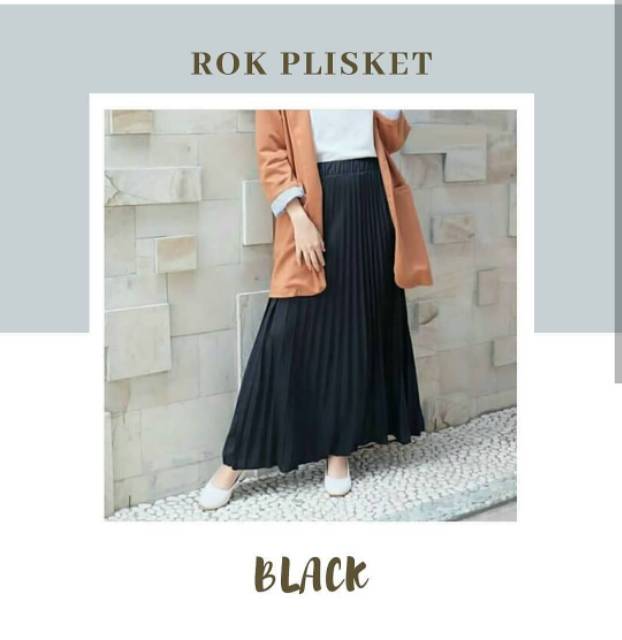 ROK PLISKET PREMIUM - rok panjang pleated halus