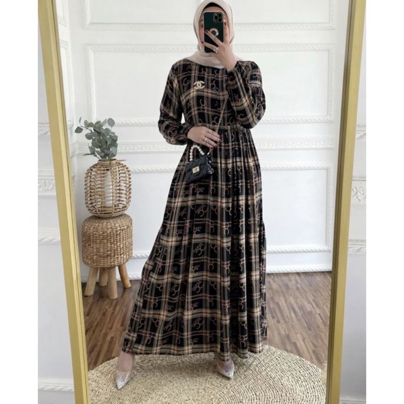 DRESS RAYON VISCOSE BUSUI PREMIUM LD 100-110 | CLARABEL DRESS