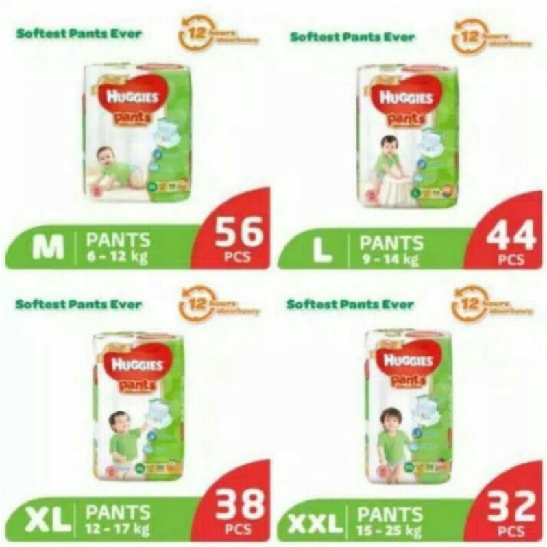 huggies pants M56/L44/XL38/XXL32