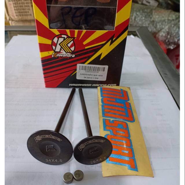 Klep Kawahara 34 29 batang 4,5mm - klep 34/29 4,5mm Kawahara  plus sim klep