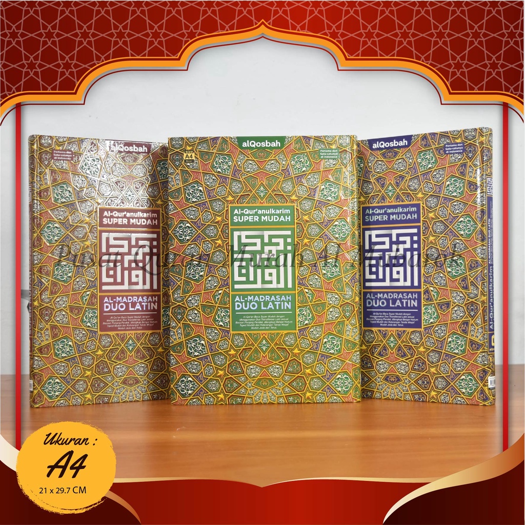 Mushaf Al Quran Super Mudah Al Madrasah Duo Latin Ukuran Besar A4 - Alquran Duo Laten, Alquran Duo L