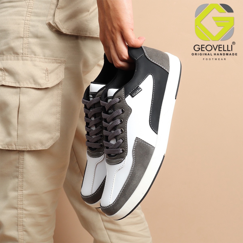 Sepatu sneakers pria geovelli trendy gaya sporty - sneker cowo