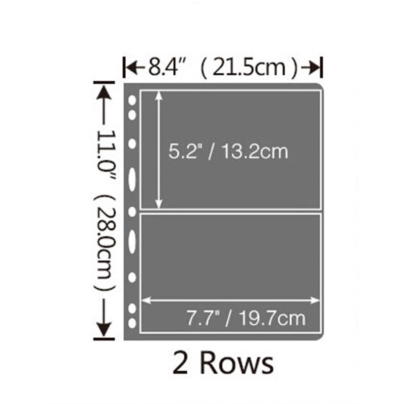 

Produk PreOrder 2 Rows 10PCS Loose Leaf Postage Stamp Album Sheets Double-sided Standard 9 holes