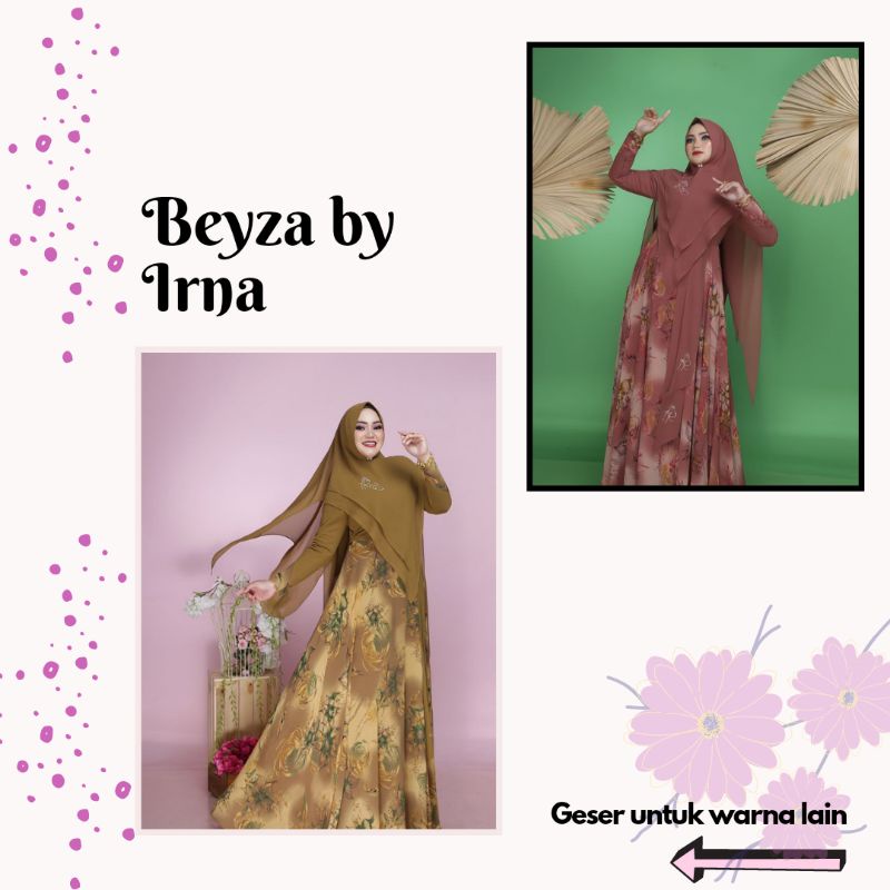 Gamis syari terbaru/ Gamis wanita terbaru/ Beyza syari by Irna gallery (READY)