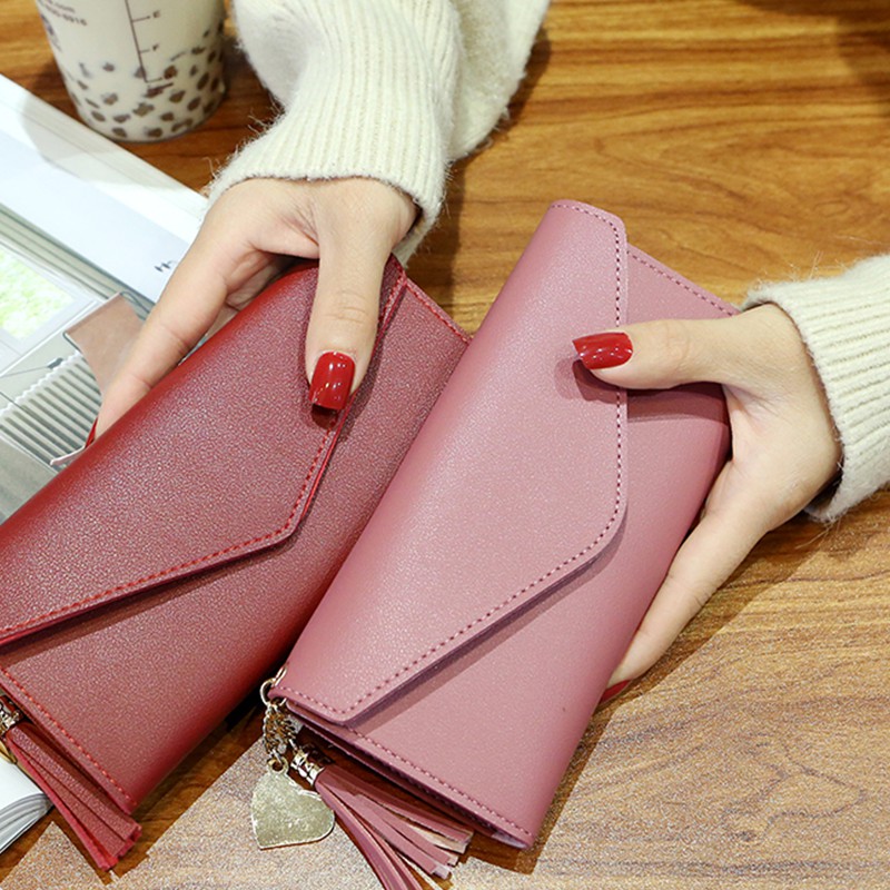 CYS Dompet Panjang Wanita Simple Elegant Lucu PU Long Wallet For Ladies Korea Style Terlaris D10