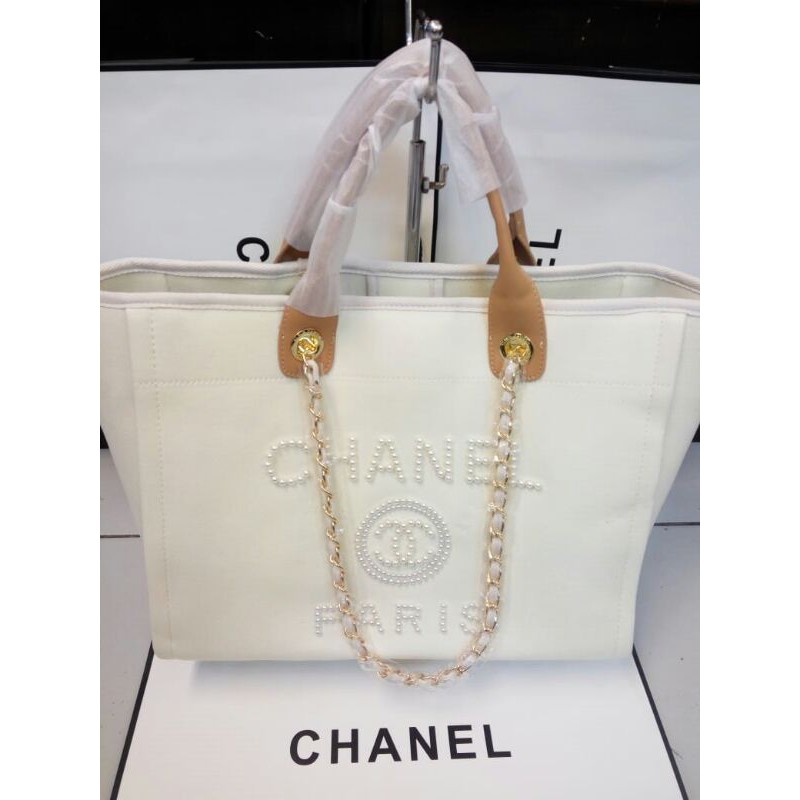 tas chanel semi mirror bahan canvas