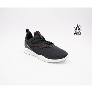 Aerostreet 40-43 Alpha Hitam - Sepatu Sneakers Casual Sport Sekolah