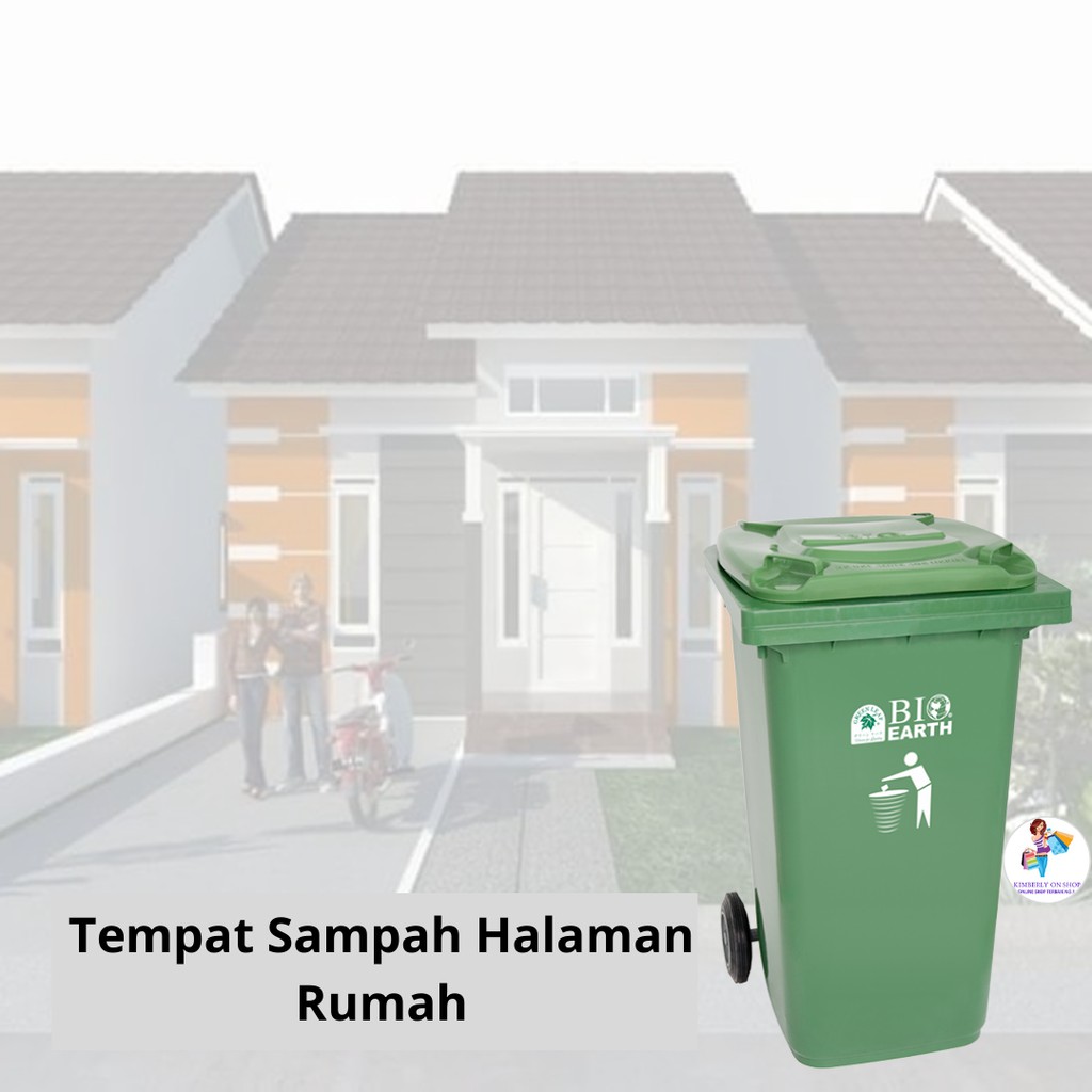 Tong sampah BIO Dustbin 180 liter green leaf 2318