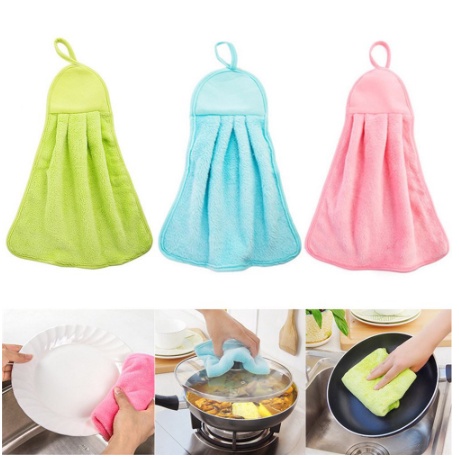 [SWH] Kain Lap Tangan Microfiber Handuk Kain Gantung Dapur Serbaguna