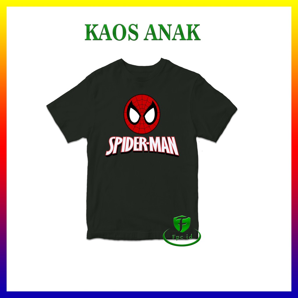 Kaos Kartun Spiderman Cotton Combed 30s Baju Anak Pakaian Murah Atasan Berkualitas