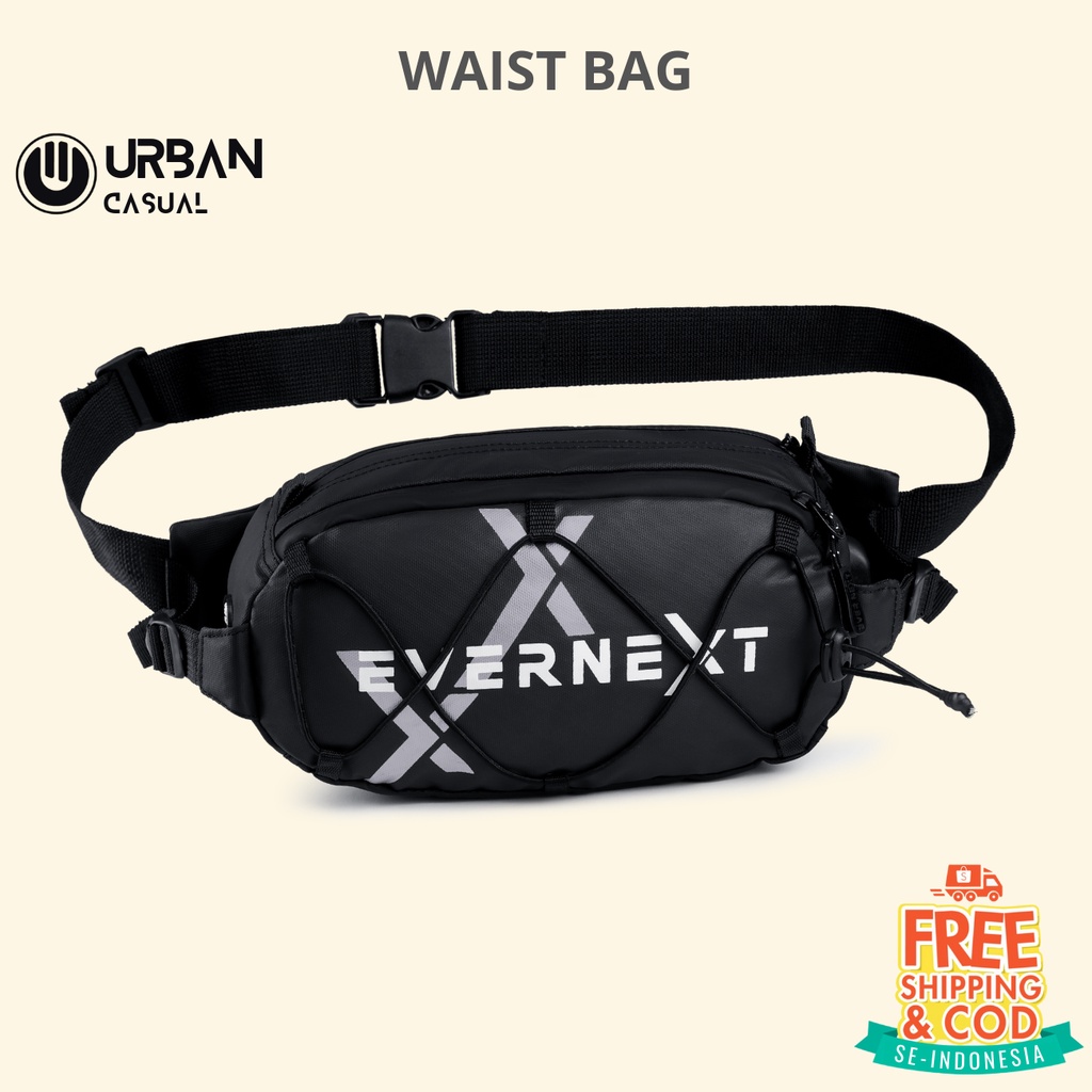 Waistbag Pria Waterproof Original Distro Tas Pinggang Premium Anti Air Bahan Bimo Xulture Basic Casual Trendi Moko