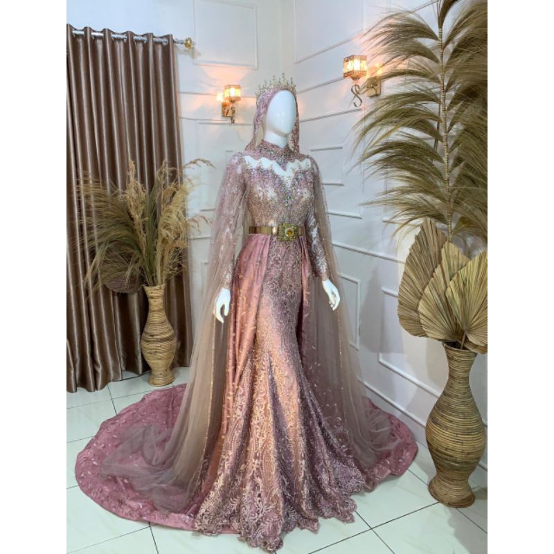 GAUN JUBAH ROSE GOLD