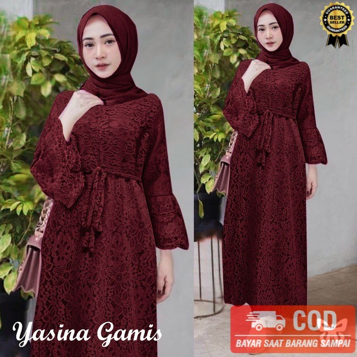 novi.olshop  fashion muslim gamis yasina