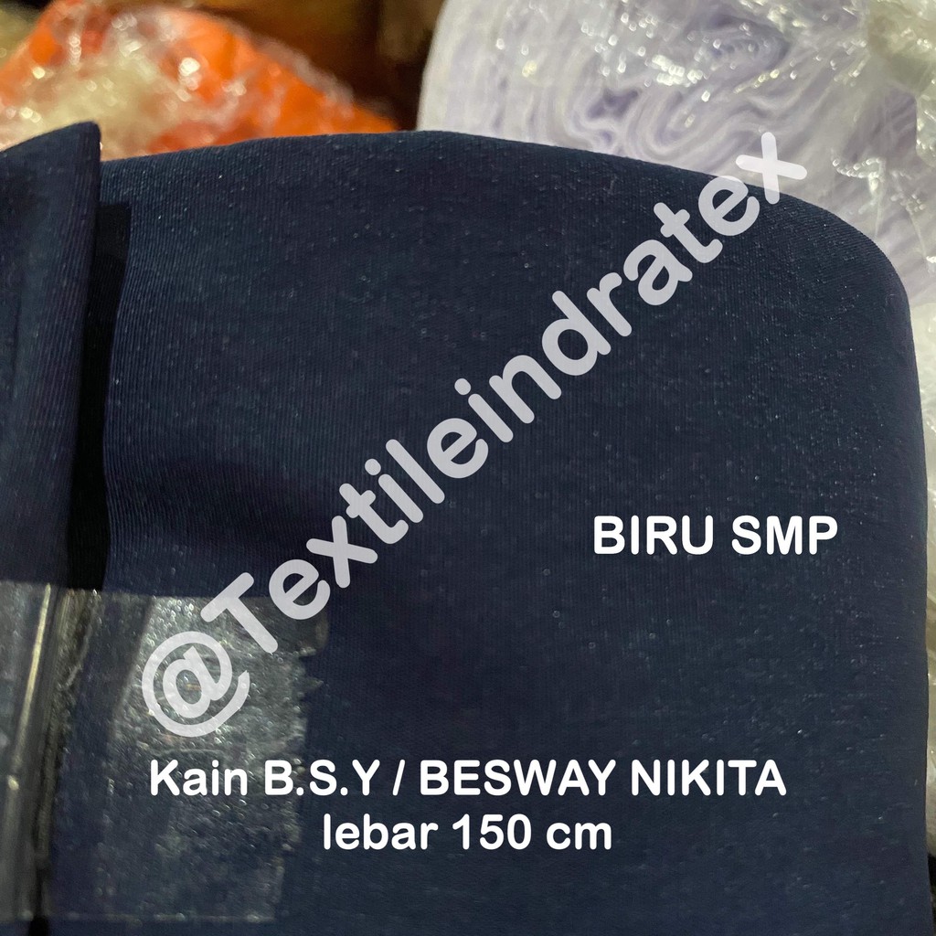 ( per 1 roll ) kain BSY NIKITA BESWAY HIGH TWIST polyester L 150 per ROLL seragam celana gamis printing sublime safari