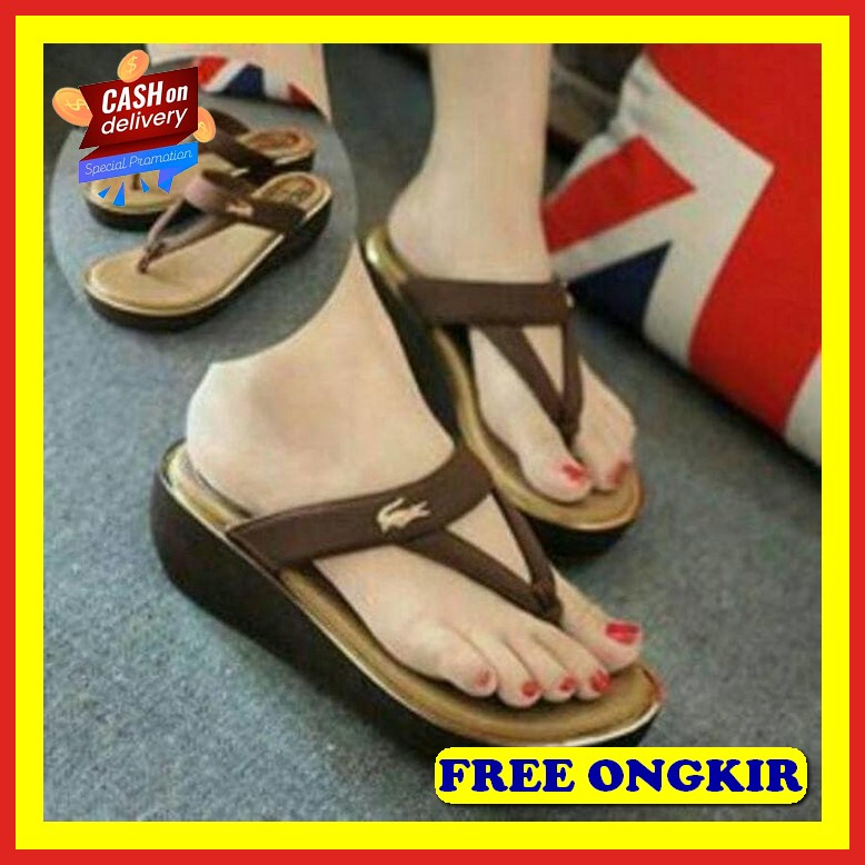 Sendal Wedges Terbaru Wages Kekinian Wejes Wanita Murah Weges Remaja Casual Sandal Pesta Remaja Waje