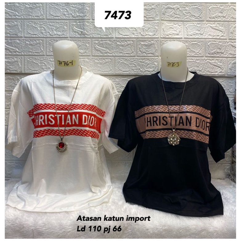 Atasan kaos katun import 7473