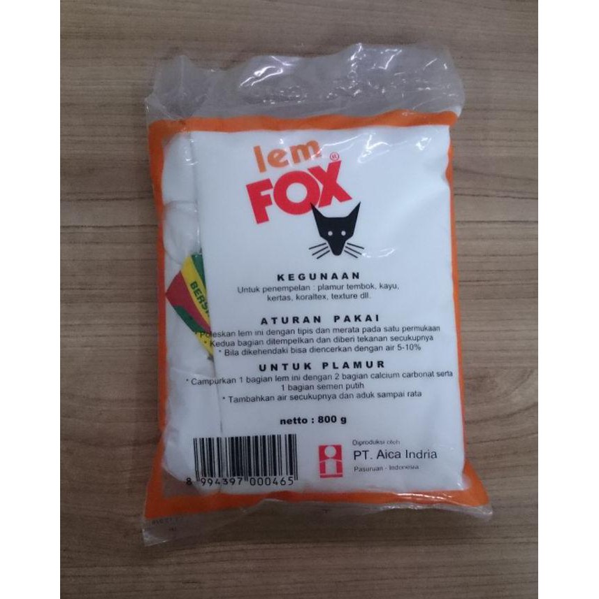 

Lem Fox Putih Pvac Sachet Kemasan Plastik Orange 800 Gram/Lem Kertas Kal-El99 Ayo Order