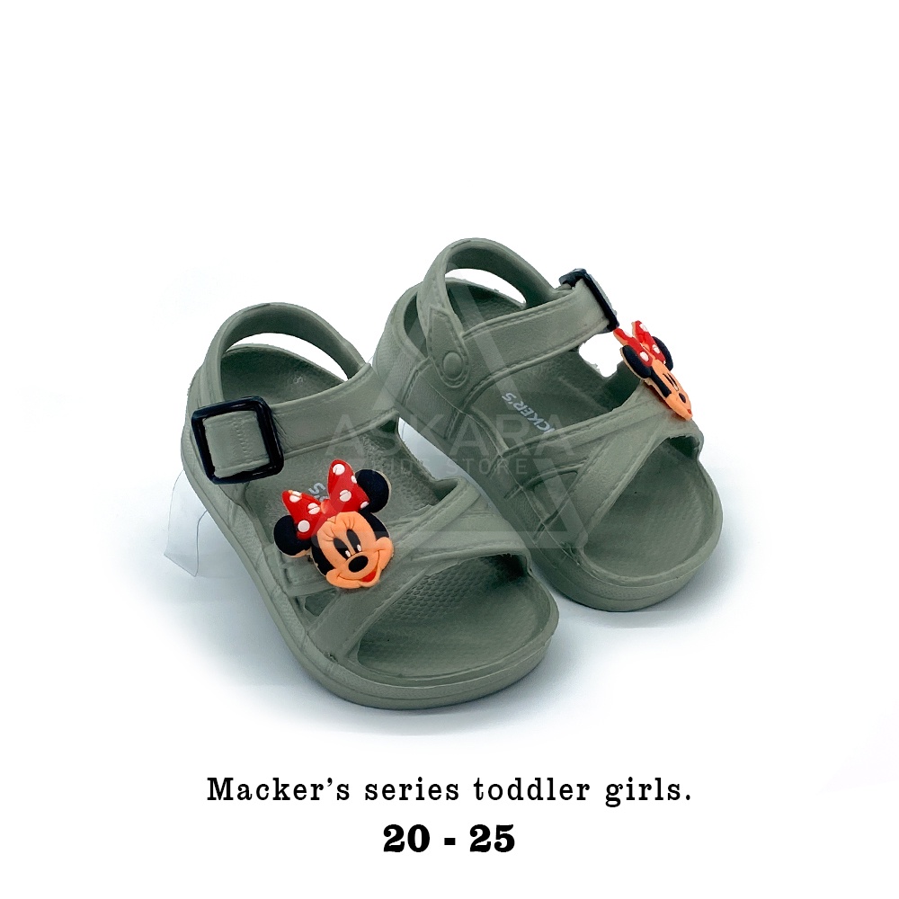 Askara Kids Sandal Anak perempuan model tali belakang bergambar karakter mini mouse lucu