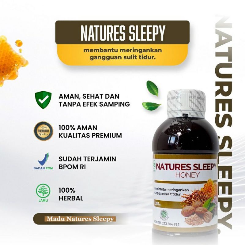 Madu Natures Sleepy Original Obat Susah Tidur Insomnia