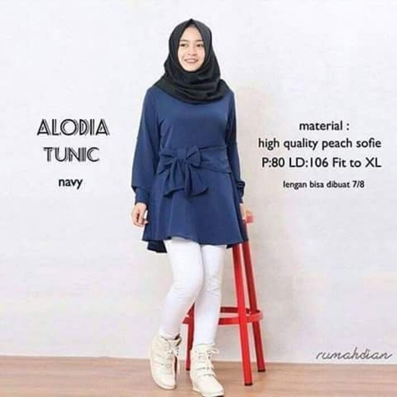 Alodia Tunik / ATASAN, TUNIK, Blouse wanita, atasan wanita, BLOUSE, Fashion muslim, baju wanita