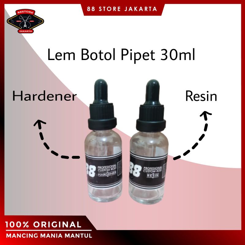 88storejakarta Lem resin epoxy wraping custom joran botol pipet 30ml