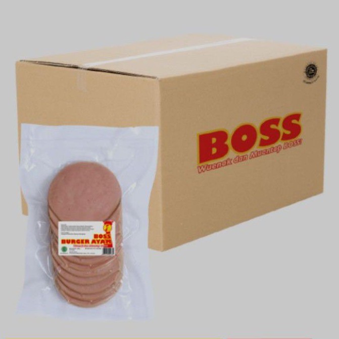 

BOSS CHICKEN BURGER SLICE ( 10s ) 280 GRAM / DAGING BURGER AYAM / FROZEN FOOD