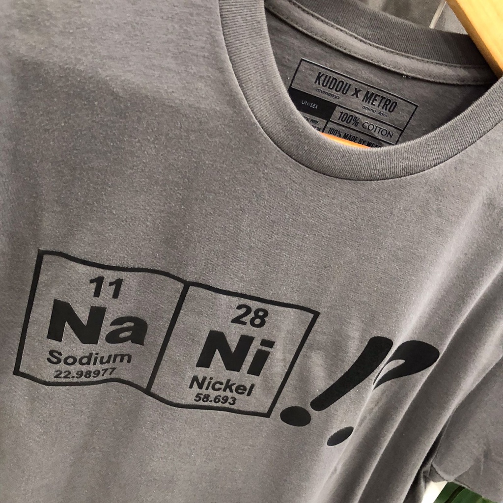 Kaos Naniiii?! Periodic Unsur Kimia Anime Abu Grey