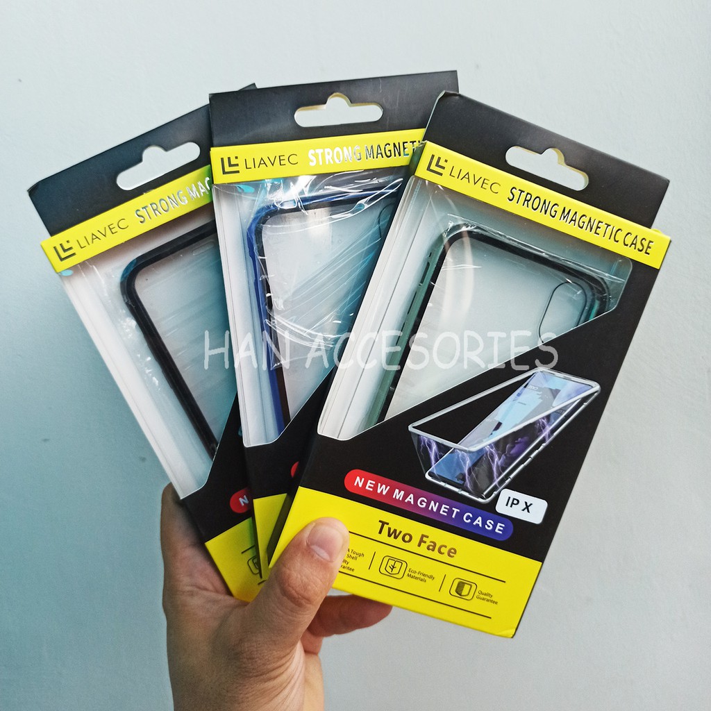 IPHONE XS MAX Case Magnetic 360 FULL GLASS Depan dan Belakang - Full Protection