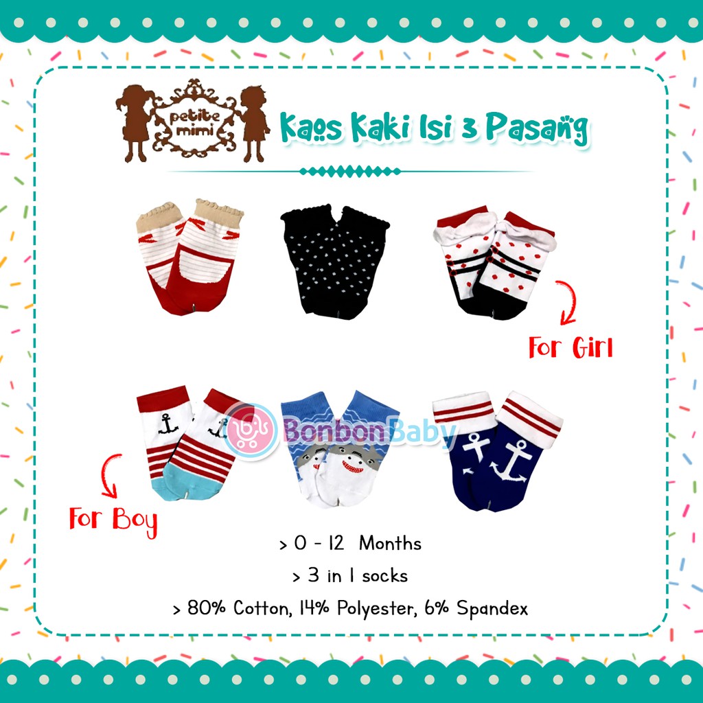 Petite Mimi Socks ( Isi 3pasang )