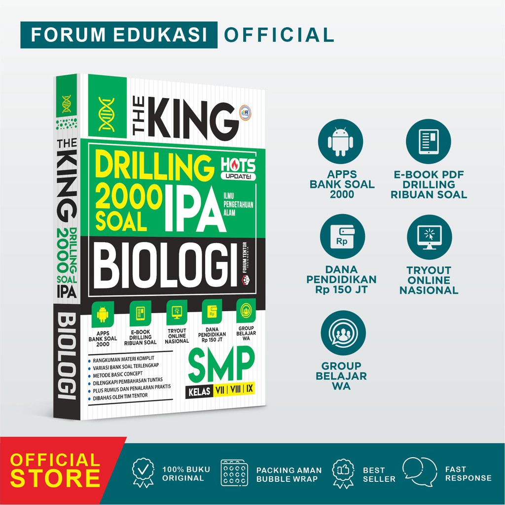 The King Drilling 2000 Soal Biologi Smp Shopee Indonesia