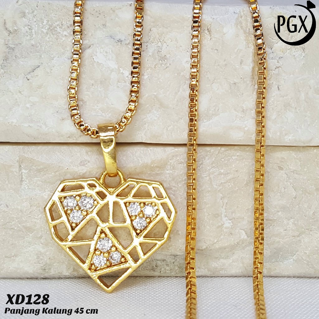 PGX Kalung Wanita Xuping Perhiasan Lapis Emas Aksesoris Fashion Premium - XD128