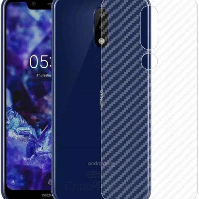 Nokia 5.1 Plus Anti Gores Back Carbon Transparan