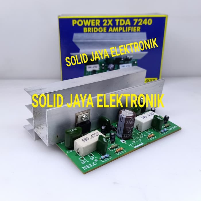 KIT POWER 40 WATT STEREO BRIDGE AMPLIFIER 40W TDA7240 POWER RUMAH BURUNG WALET AMPLIFIER NELC N-937