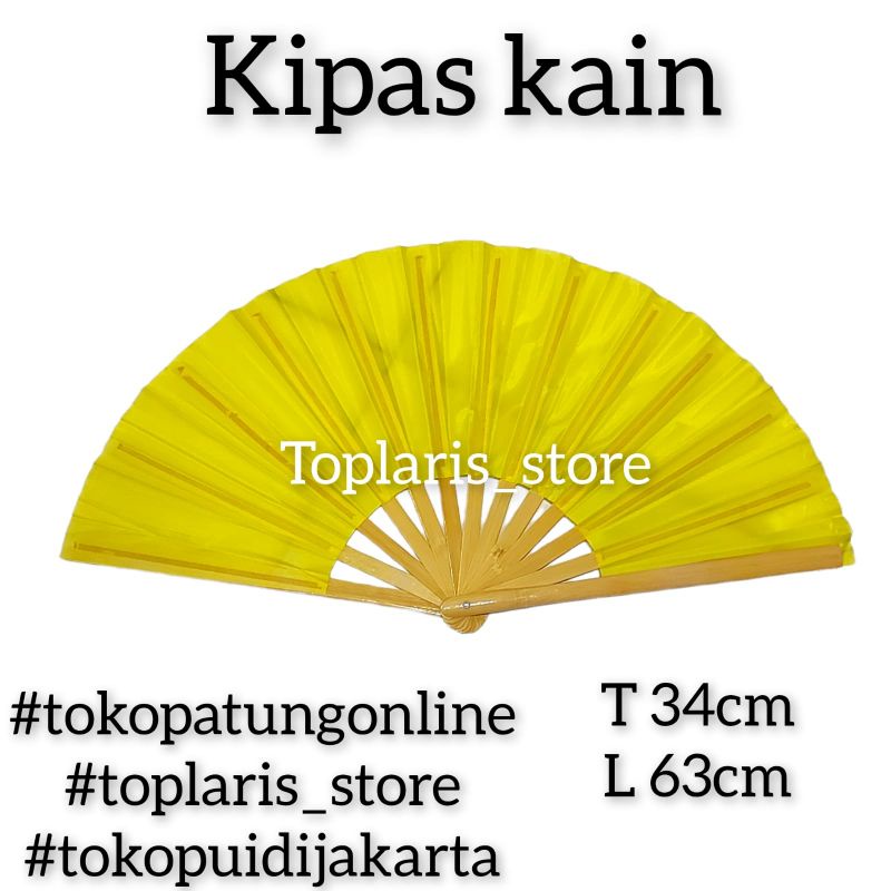 Kipas China Lipat Kain Lukis Polos Premium