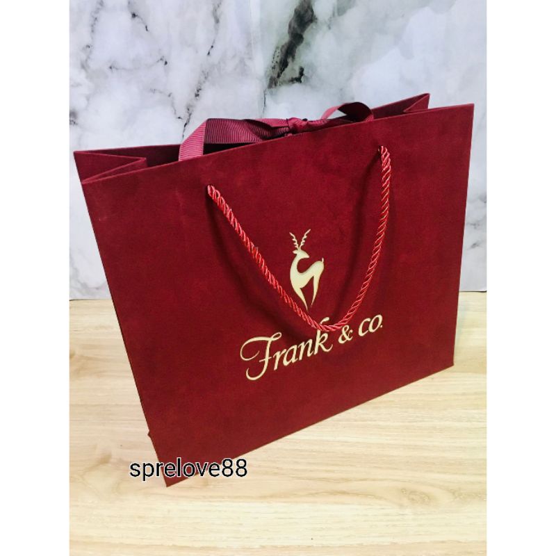 

FRANK N CO paperbag Bludru large ( terbaru ) ori READY!!!