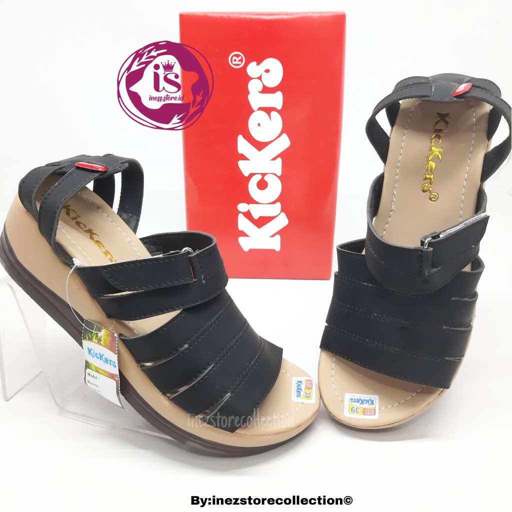 SANDAL WANITA KICKERS WEDGES MURAH GROSIR KODE LET 06