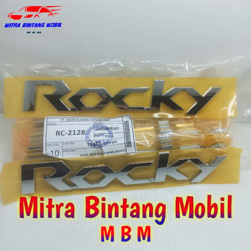 Emblem Logo Mobil Tulisan Daihatsu Rocky Original Asli 1Pc
