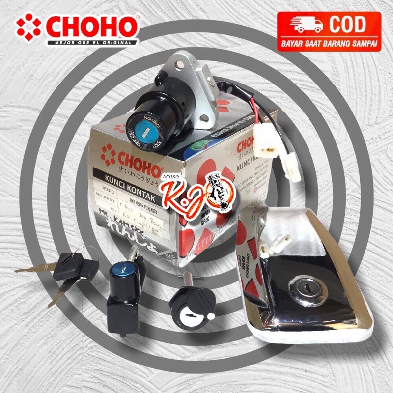KUNCI KONTAK YAMAHA RX KING NEW 4 SET TANK JOK KUNCI BOX BARANG RX King NEW 2003-2008 Ori Choho