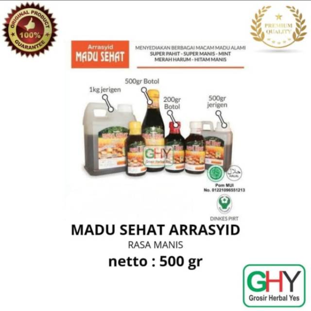 

Madu Arrasyid Ar Rasyid MANIS 500 gram