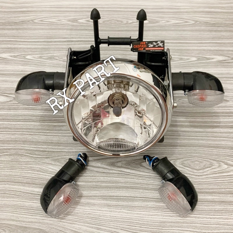 Lampu Depan / Head Lamp + Kuping Lampu RX KING 2007 - 2008 Peredam + Sein Depan Dan Belakang RX KING