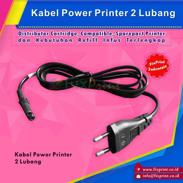 Kabel Power Printer 2 lubang TV Cable Adaptor Power Supply Canon HP
