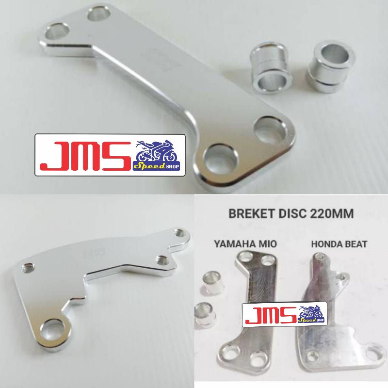 breket kaliper disc cakram diameter 220 mm kaliper standar honda beat vario 110/125/150 scoopy genio spacy cnc