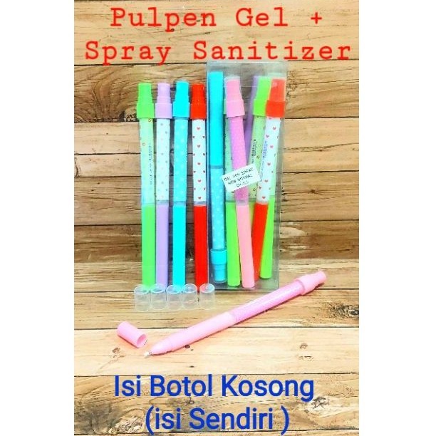 

Pulpen Gel Spray 2 in 1 Bisa di isi Hand Sanitizer / Parfum