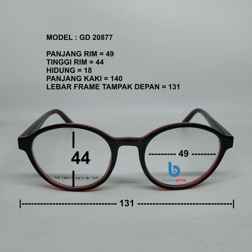 FRAME KACAMATA 20877 PLASTIK BULAT