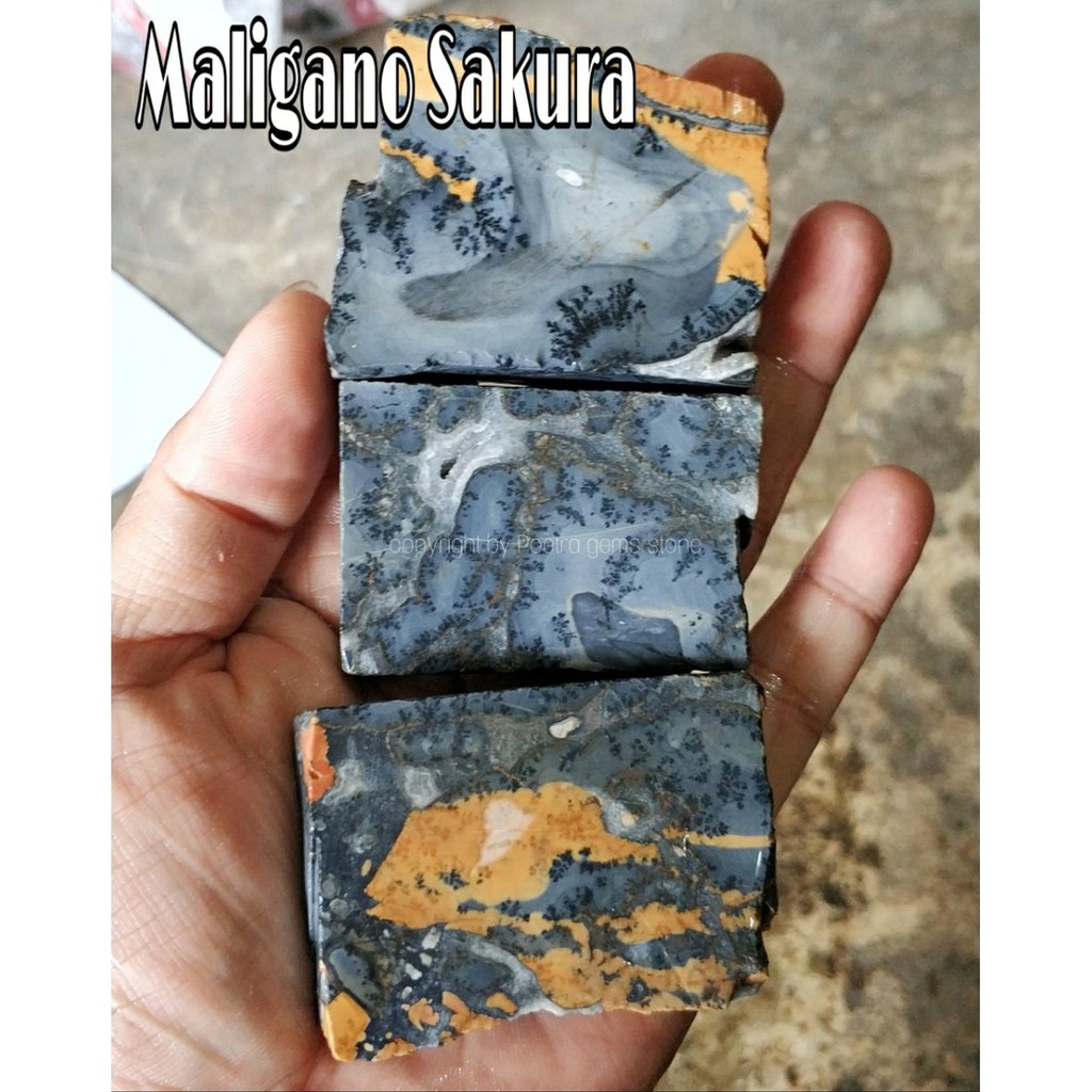 BAHAN ROUGH NATURAL BATU AKIK MALIGANO SAKURA