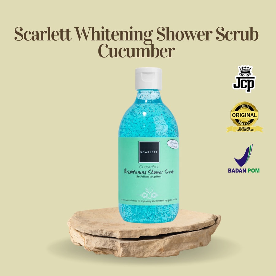 SCARLETT Whitening Shower Scrub Cucumber 100% Original