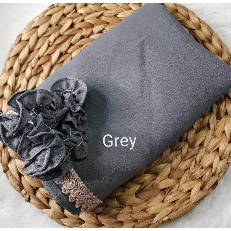 BERGO MARYAM RENDA TALI KARET-Grey