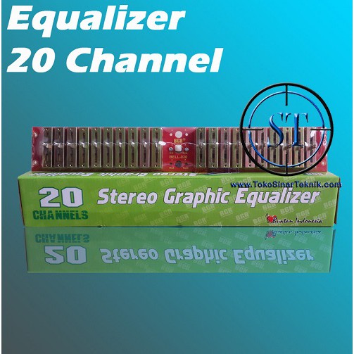 Kit Equalizer 20 Channel Stereo GRAPHIC EQ 20 Tone Control Bell